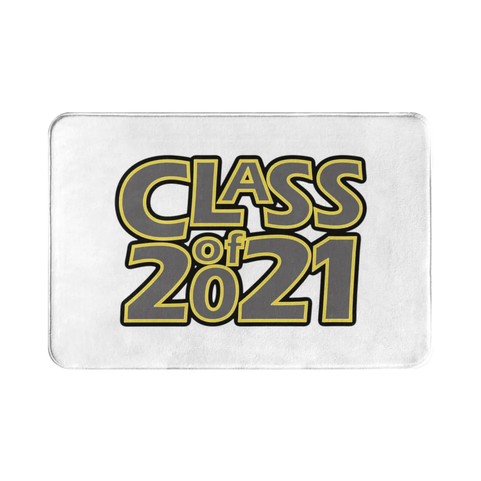 Grad Class Of 2021 Grey With A Golden Border Carpet Mat Rug Cushion Soft Non-Slip Vegas Las Vegas Team Team Colors Sports