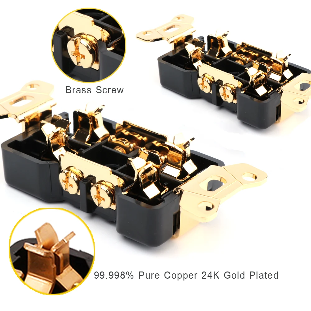 

Monosaudio DP2(G) Pure Copper Gold-Plated AC Duplex Receptacle HIFI US 20A AC Power Receptacle Socket Red copper distributor