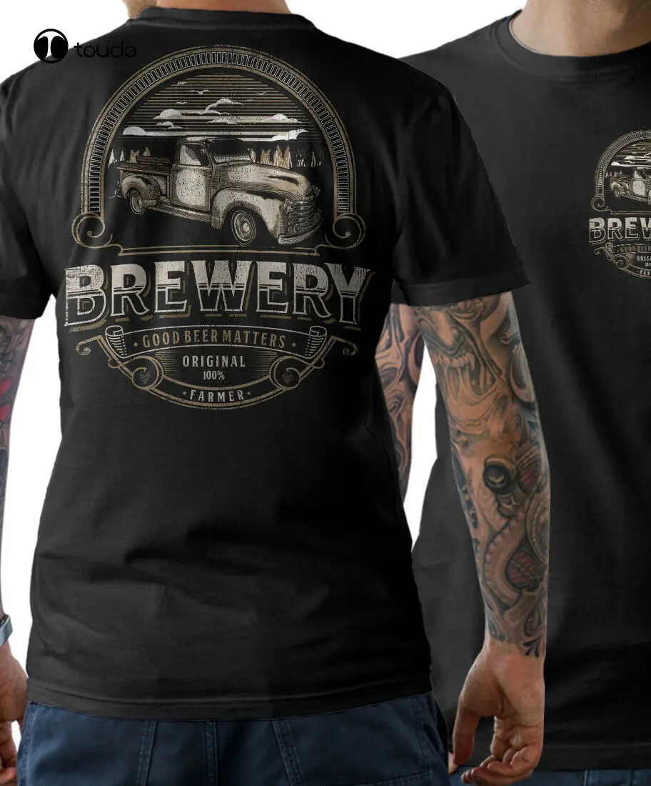 Hot Rod T-Shirt Truck Pick Up Kustom Beer Whiskey Brewer V8 Us Car Men'S S-3XL