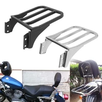 Portaequipajes con respaldo para motocicleta Harley Sportster XL 04-17 Dyna 06-17 Softail 84-05 FLST FLSTC LSTSC 06-17