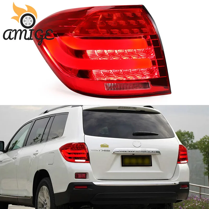 

Car LED Taillights Rear Fog Lamps For Toyota Highlander 2008 2009 2010 2011 2012 Tail Light Back Lamp Brake Light Reflector