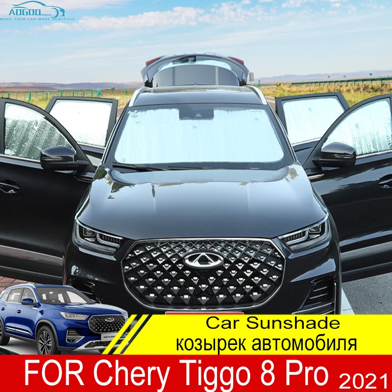 

For Chery Tiggo 8 Pro 2021 2022 2023 Car Sunshades UV Protection Curtain Sun Shade Film Visor Front Windshield Cover 8Pcs