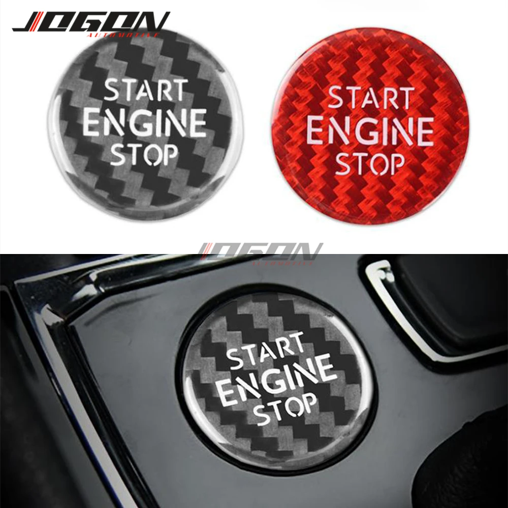 Real Carbon For VW Golf 7 MK7 VII GTI R Tiguan Jetta CC Arteon Passat B8 Touareg T-roc Car Engine Start Stop Button Ring Cover