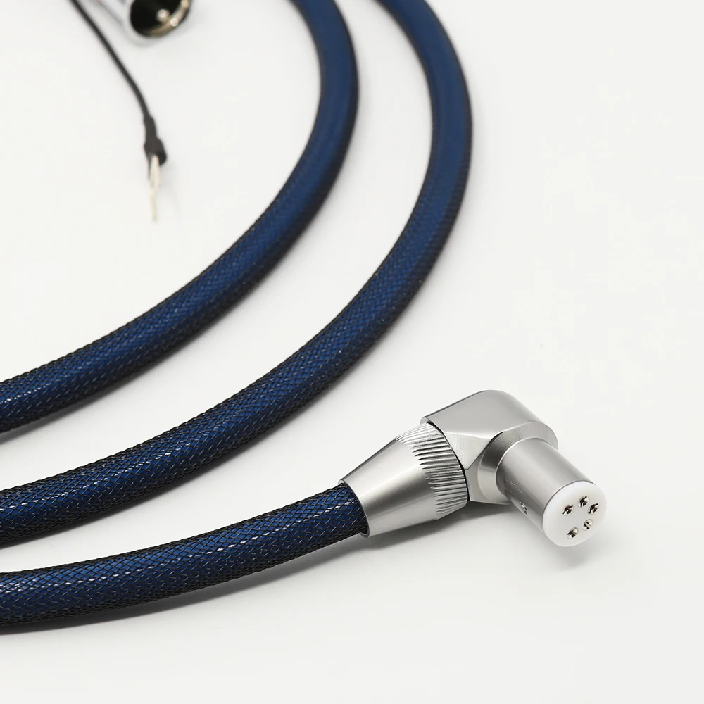 Hifi Audio 5 Pins zu XLR stecker 5N OFC kupfer silber überzogene Tonarm Kabel Phono Kabel