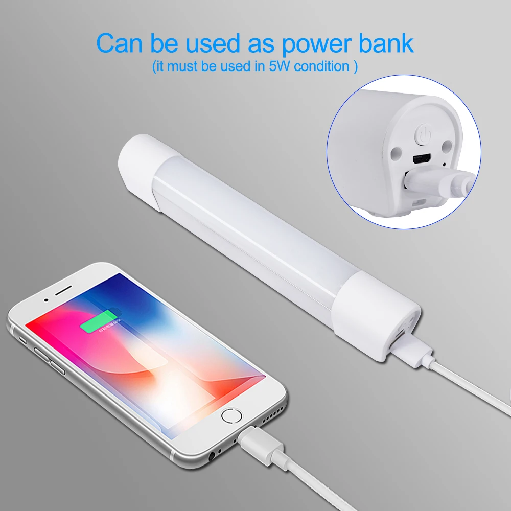 PALO-Luz LED portátil de emergencia para exteriores, linterna de mesa recargable, brillo ajustable, carga USB, modo SOS