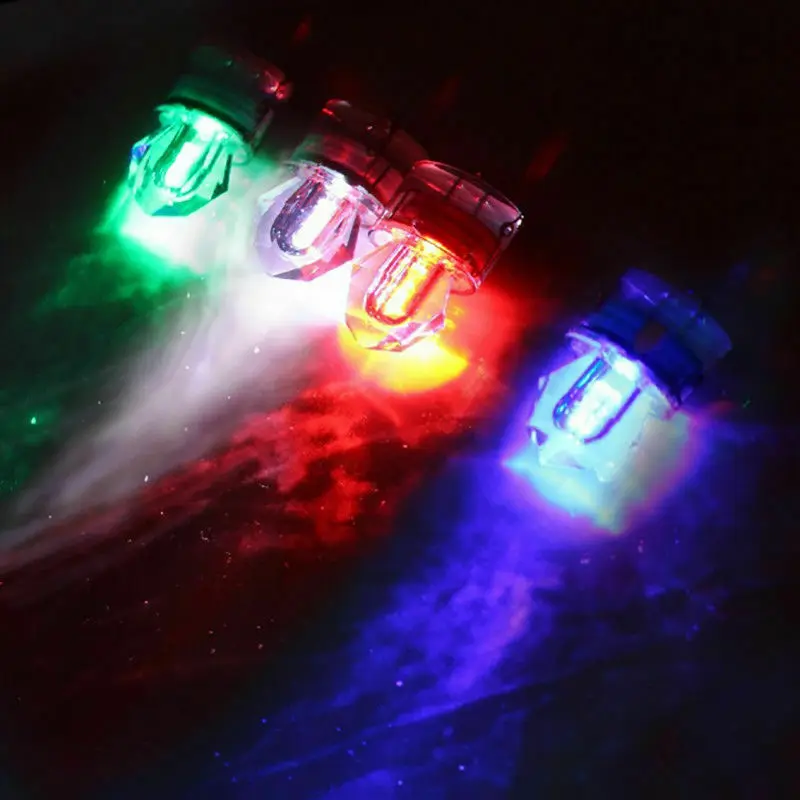 5Pcs/Set Fishing Bait LED Light Mini Underwater Lure Light Flash Fishing Bait Lamp Diamond Shape Deep Drop Lure Attracting Fish