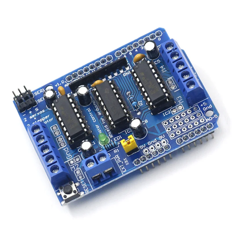 L293D Motor Controller โล่มอเตอร์ไดรฟ์บอร์ดขยายสำหรับ Arduino มอเตอร์ไดรฟ์ขยายบอร์ดควบคุมมอเตอร์ Shield