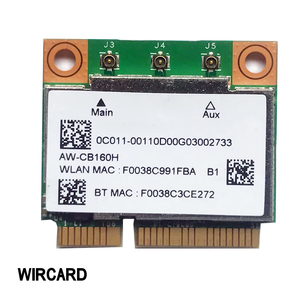 AW-CB160H  BCM94360HMB 802.11AC 1300Mbps WIFI Wireless WIFI BT 4.0 Mini PCI-E Card+3PCS IPEX4 Antenna