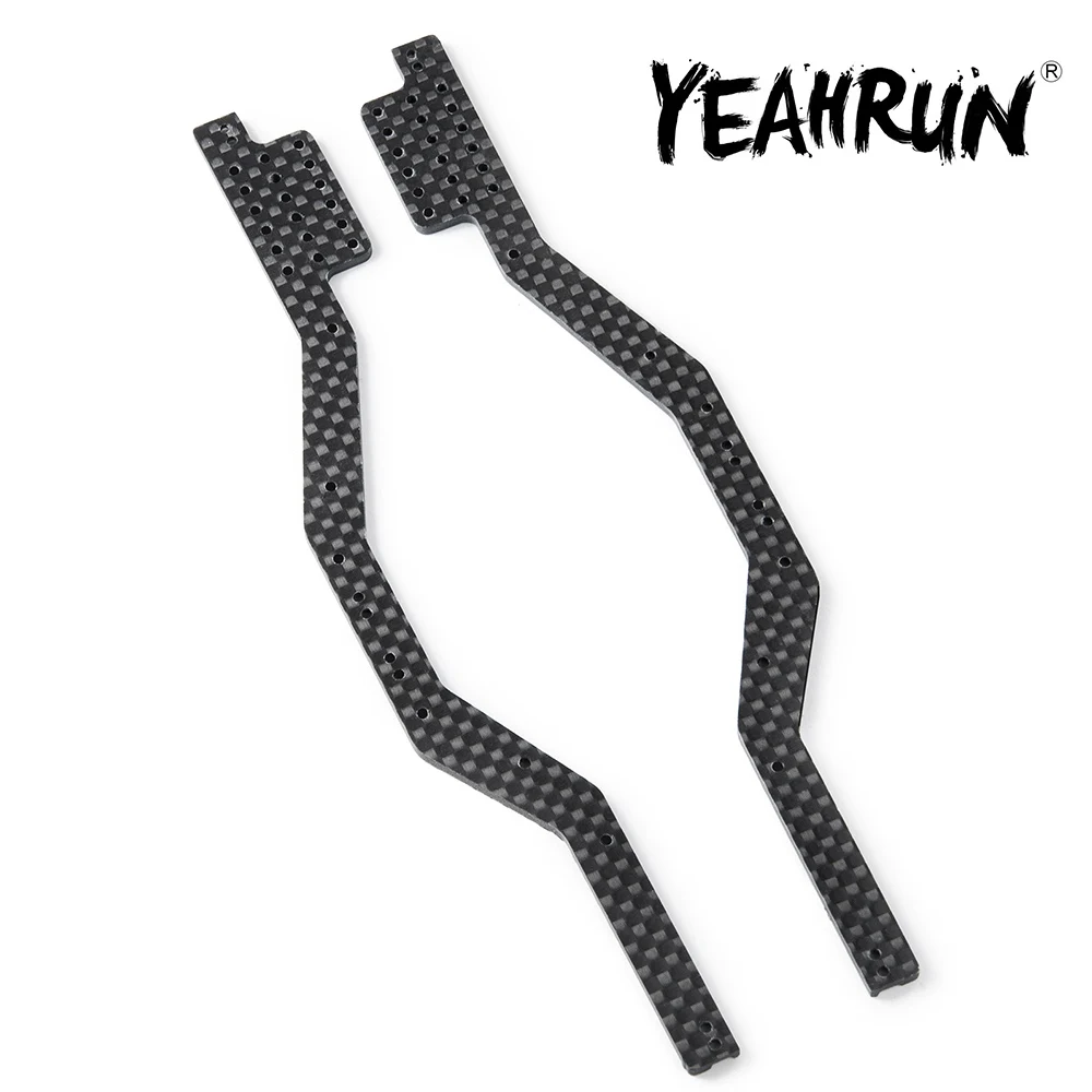 YEAHRUN Carbon Fiber Extension Chassis Frame Rails for Axial SCX24 Deadbolt C10 Wrangler Gladiator Bronco 1/24 RC Car Model Part