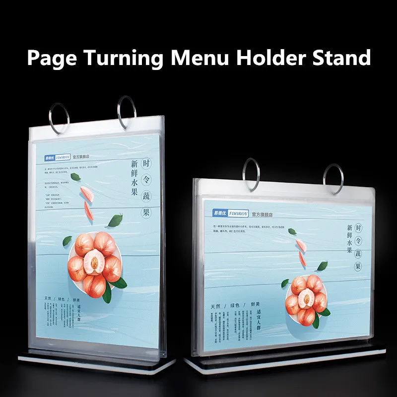 A4 Double Sided Desktop Plastic Picture Photo Frames T Shape Advertisement Display Menu Card Holder Stand 8.5 x 11 Ad Frame