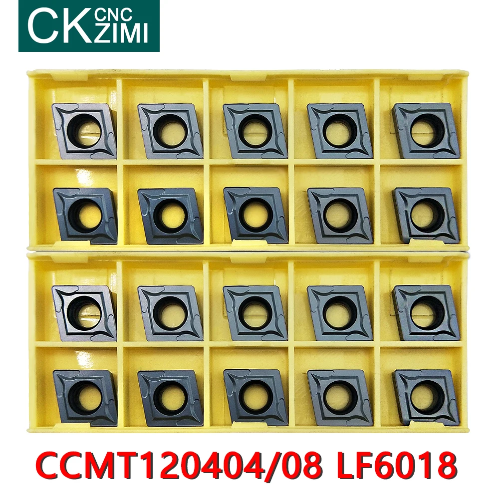

10PCS CCMT120404 LF6018 CCMT120408 LF6018 CNC Stainless Steel Cutting Tools Tungsten Carbide Inserts metal lathe tools CCMT 1204