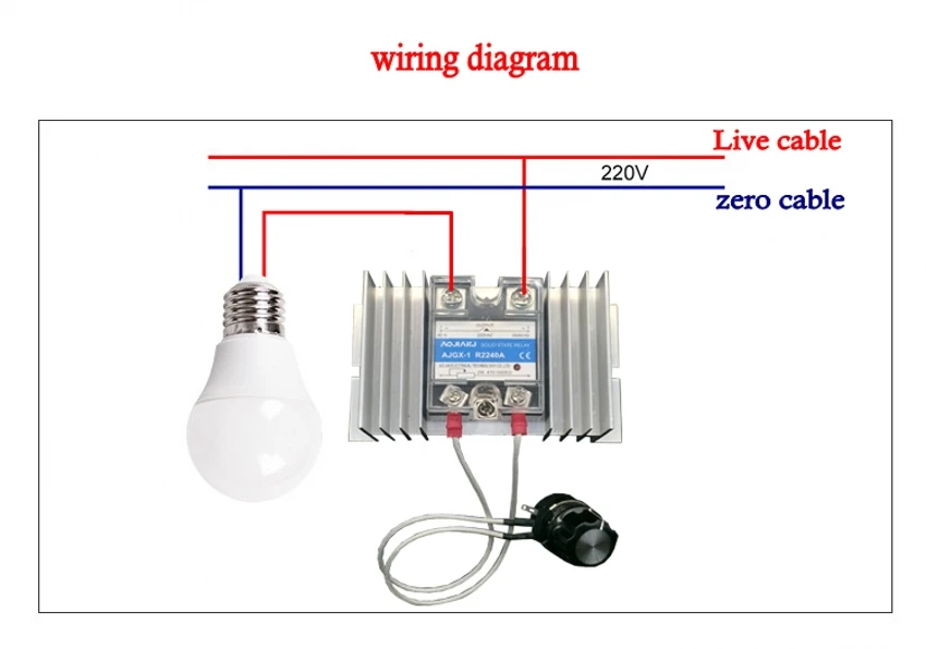 AC 110V 220V 380V 8000W SCR Electronic Voltage Regulator Temperature Motor Speed Adjust Controller