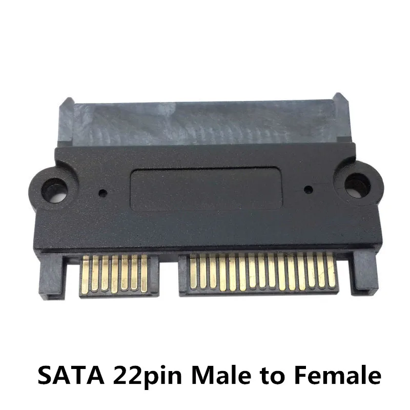 SATA Male to SATA Male Adapter Converter 22Pin Sata With 7pin+15pin FeMale to Male SATA Power Data Cable