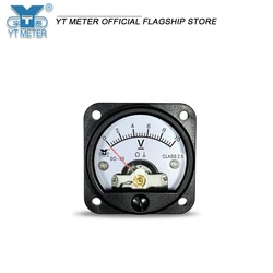 So45 DC voltmeter 5V 10V 15V 20V 30V 50V 75V 100V 150V 250V 300V 450V 500V 600V circular black pointer meter installation for di