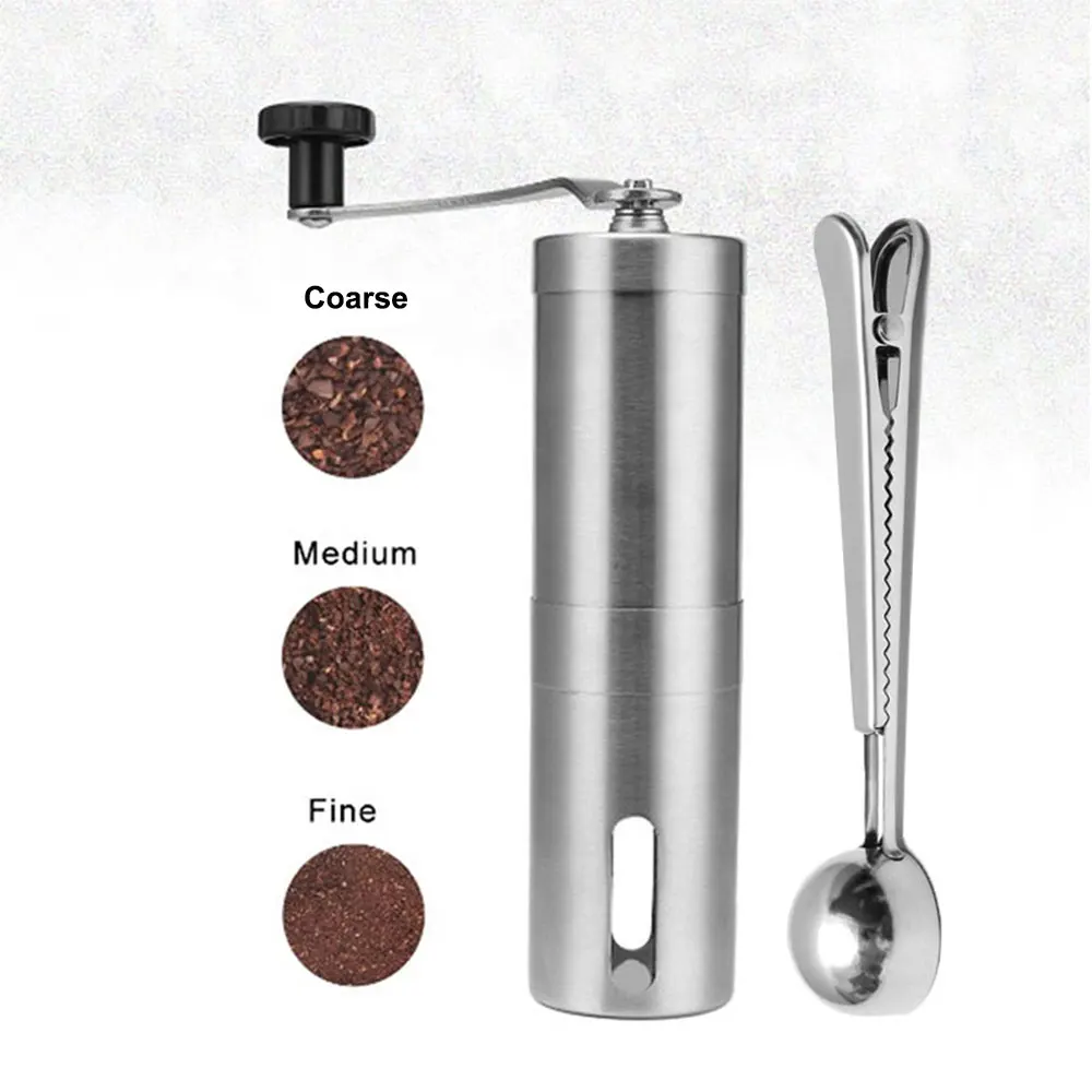 RECAFIMIL French Press Maker Portable for Coffee & Tea 350Ml manual Grinder Spoon Clip for Coffee Bean Bag Coffee Bottle