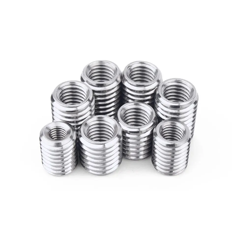 10 adet M6-M8,M4 M6 M8 M10, M10 M12 için/M14 iç dış dişli Hollow tüp çoğaltıcı konveyör adaptörü vida Pitch 1.0mm