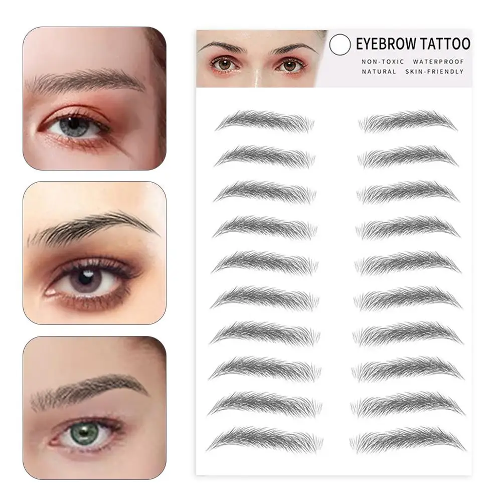 3D Hair-like Authentic Eyebrows Long Lasting Waterproof Natural Eyebrow Transfers Stickers Eye Brow Stickers