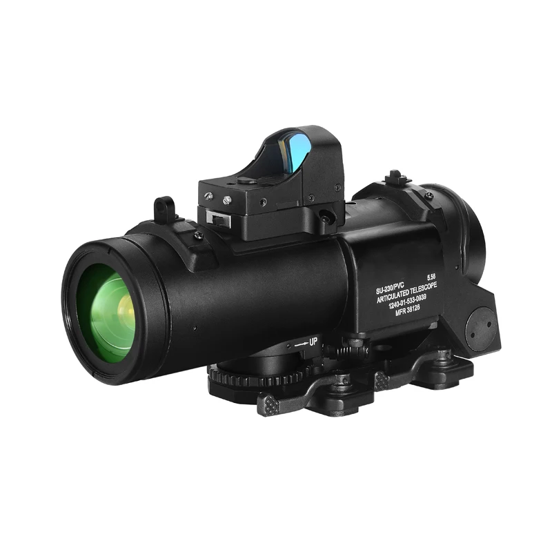 Riflescope 1x-4x Fixed Dual Purpose Scope With Mini Red Dot Sight Scope Hunting Scopes for Airsoft Air Guns Caza