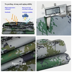 500g/m2 Camo Canvas PVC Coated Banner Tarpaulin Truck Canopy Rainproof Cloth Dog House Shed Cover Waterproof Cloth Shading Sail