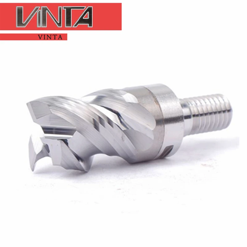 

Lock tooth milling cutter Tungsten steel 3-blade lock tooth milling cutter for aluminum Threaded arbor aluminum knife 10 12 16