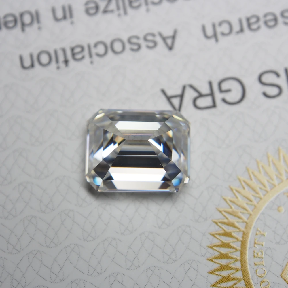 3*5mm esmeralda corte 0.27 quilates branco moissanite pedra frouxo moissanite diamante