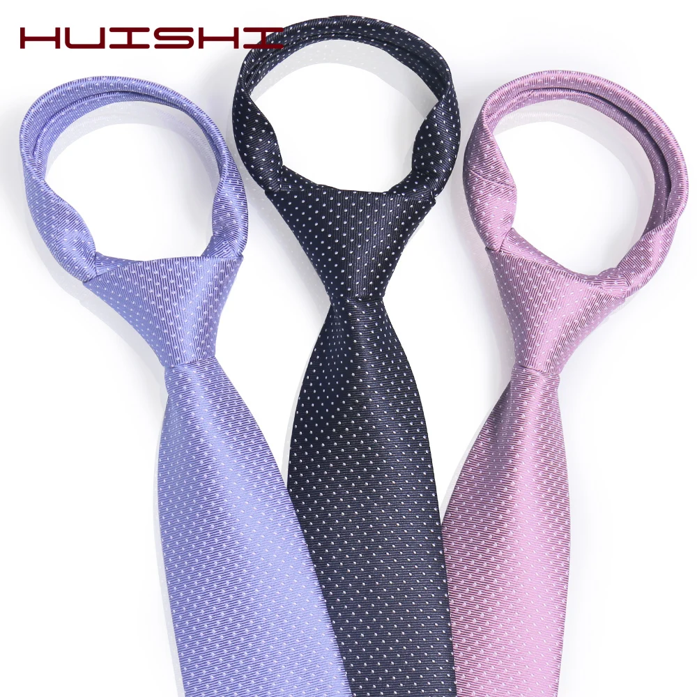 HUISHI – cravate colorée en Polyester pour hommes, 8cm de largeur, accessoire de mode