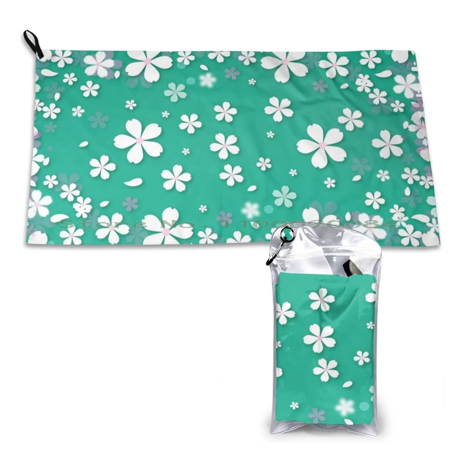 Hippy Flower Daisy Spring Pattern Quick Dry Towel Gym Sports Bath Portable Kitesurf Wind Sea Ocean Surfboard Naish Duotone