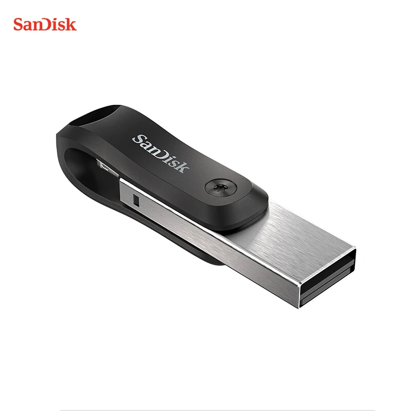 SanDisk SDIX60N USB3.0 Flash Drive Dual-Purpose Swivel 128GB 256GB Metal U Disk OTG Lightning Connector For iPhone /iPad/PC