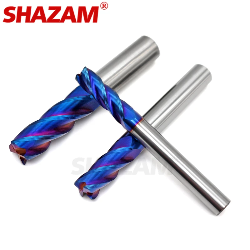 Imagem -03 - Shazam-top Milling Cutter Kit Revestimento da Liga Tungstênio Aço Ferramenta Cnc Maching Endmil Hrc70 Desbaste de Canto
