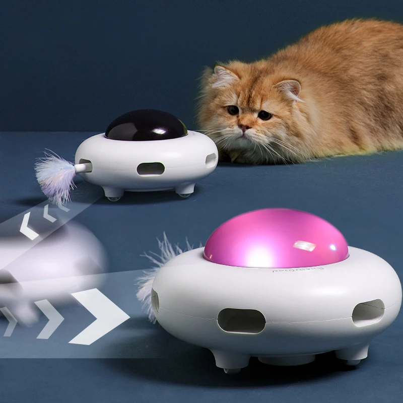 

New Pet Electronic Cat Toy Robot Interactive Move Smart Funny Product Kitten Accessories Games Play Structure For Fun Dog Spin