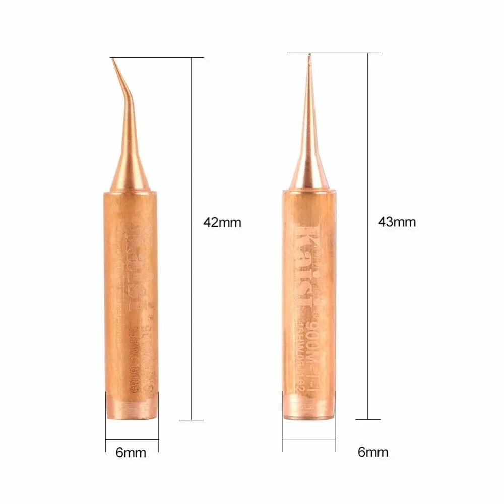 Kaisi 900M-T-SI / 900M-T-I Copper Oxygen-Free Soldering Iron Tip For Solder Station  Repair Tools