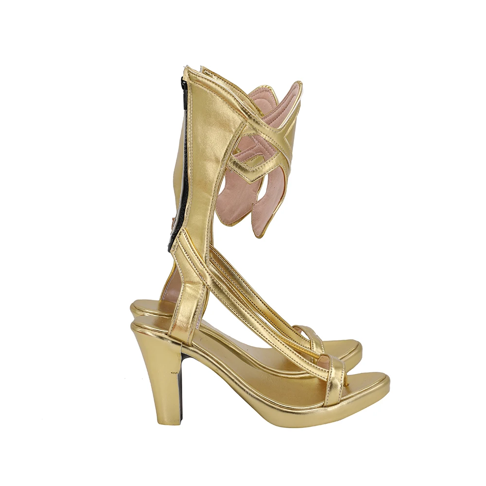Fate Grand Order FGO Dioscuri the Gemini Twins Cosplay Boots Golden Sandals Custom Made Any Size (3)