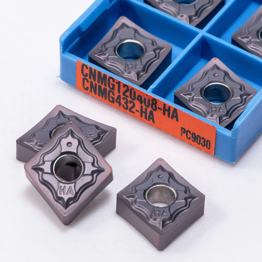High quality Cnmg120404 Cnmg120408 HA PC9030 Stainless Steel External Turning Tool hard alloy blade CNMG 120404 120408 milling