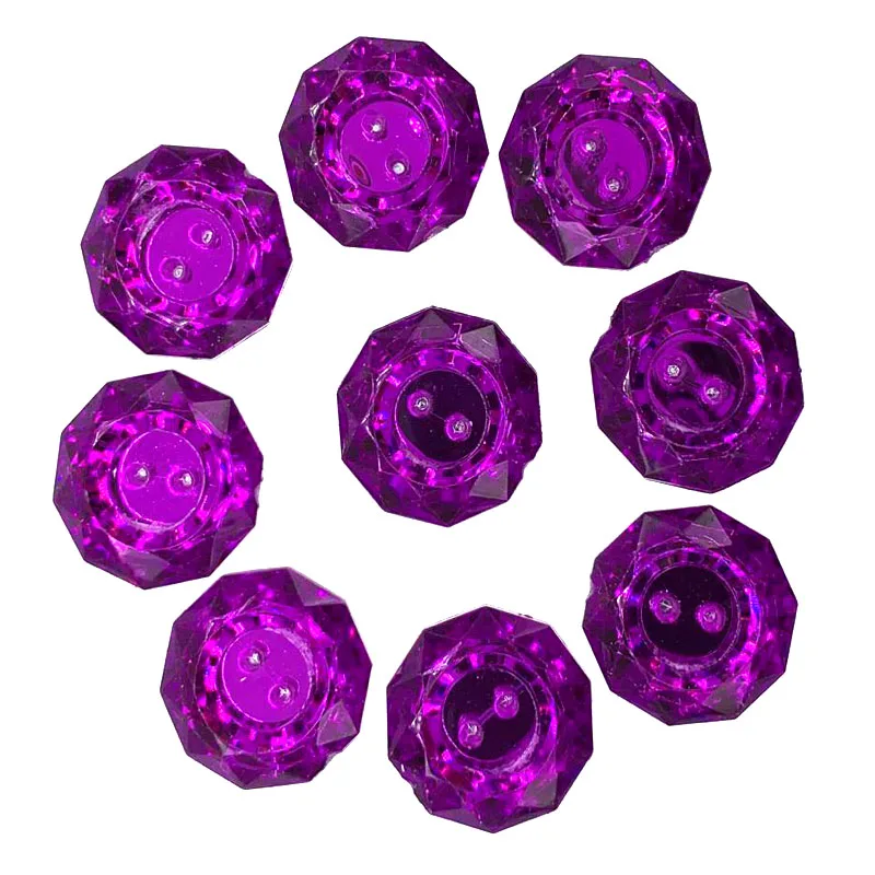 24Pcs Purple Rhinestone acrylic button sewing faceted glittering buttons for crafts garment accessory 18.0mm