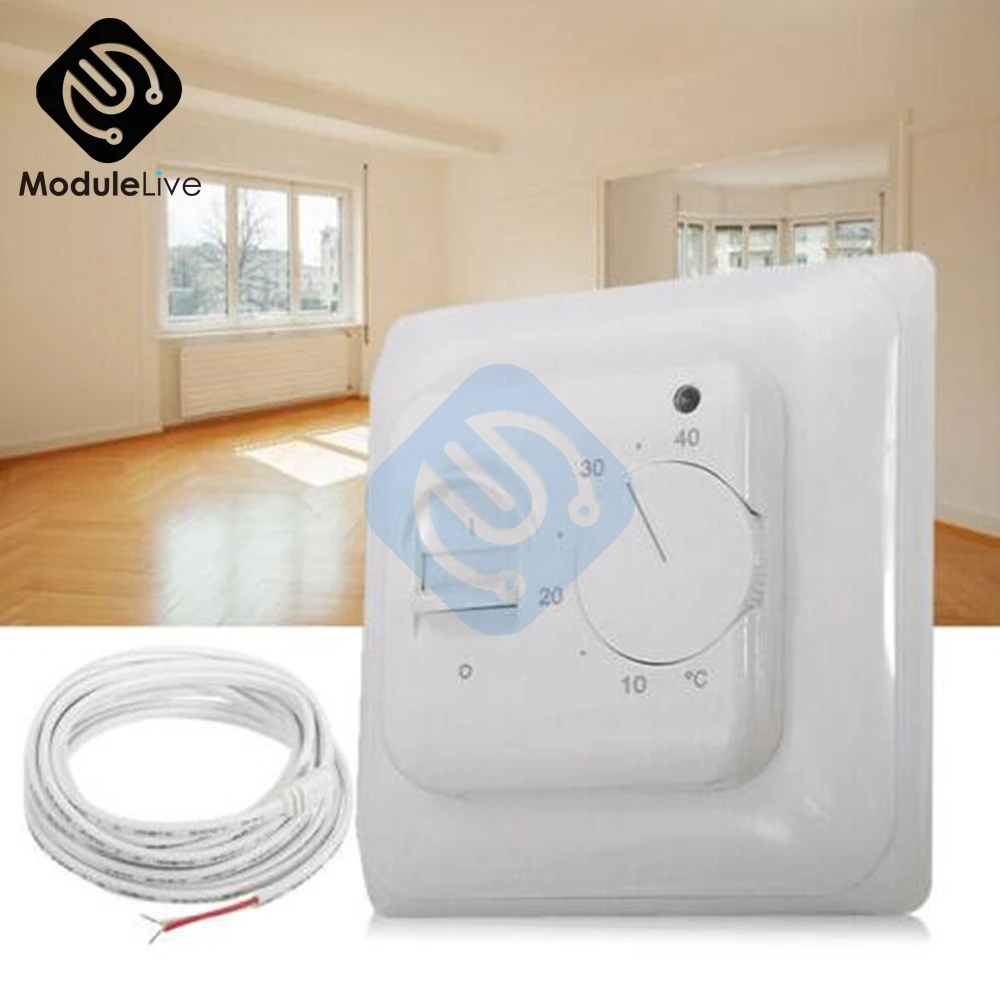 220V 16A Temperature Controller Mechanical Manual Operation Controller Indoor Warm Regulator Thermostat Temp Floor Heating