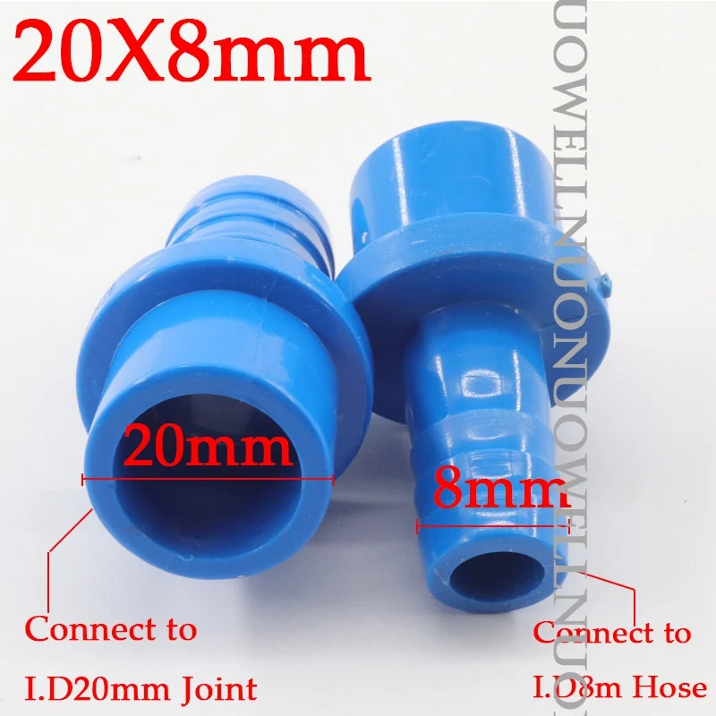 5pcs O.D20/25 To 5~18mm PVC Pagoda Connector Aquarium Fish Tank Fittings Garden Irrigation Hose Straight Joints Adapter