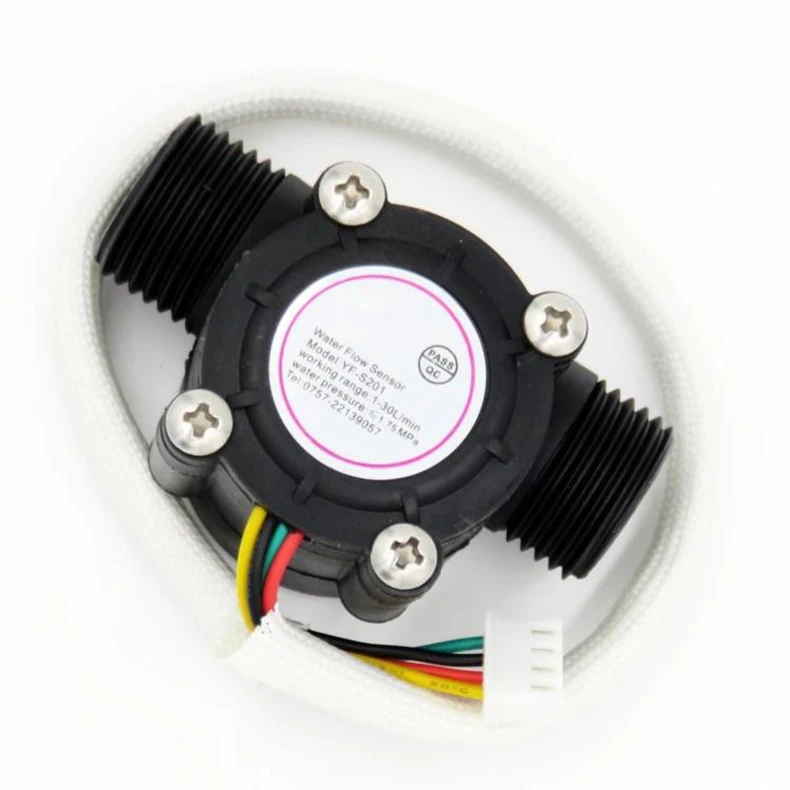 1/2" Warmwasserbereiter Wasserdurchflusssensor 1,75 MPa Hall-Sensor Turbinen-Durchflussmesser DC5 ~ 18 V mit Temperaturinduktion – Detail 7