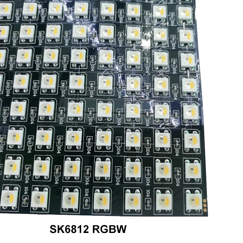 

SK6812 RGBW LED Panel Screen 8x8 16x16 8x32 256 Pixels Digital Flexible Programmed Individually Addressable Full Color Lamp DC5V