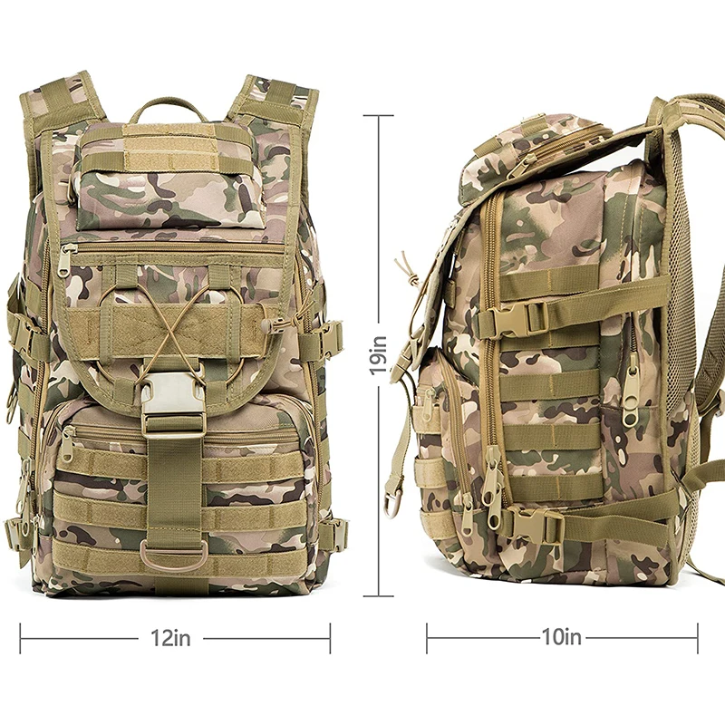 Imagem -02 - Militar Tático Mochila Camo dos Homens do Exército Caça 40l Unisex ao ar Livre Acampamento Caminhadas Bolsa de Pesca Grande Bolsa de Sobrevivência