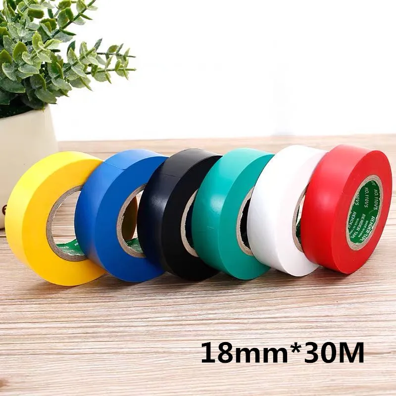 Flame Retardant Electrical Insulation Tape High Voltage PVC Electrical Tape Waterproof Self-adhesive Tape 18mm*30M