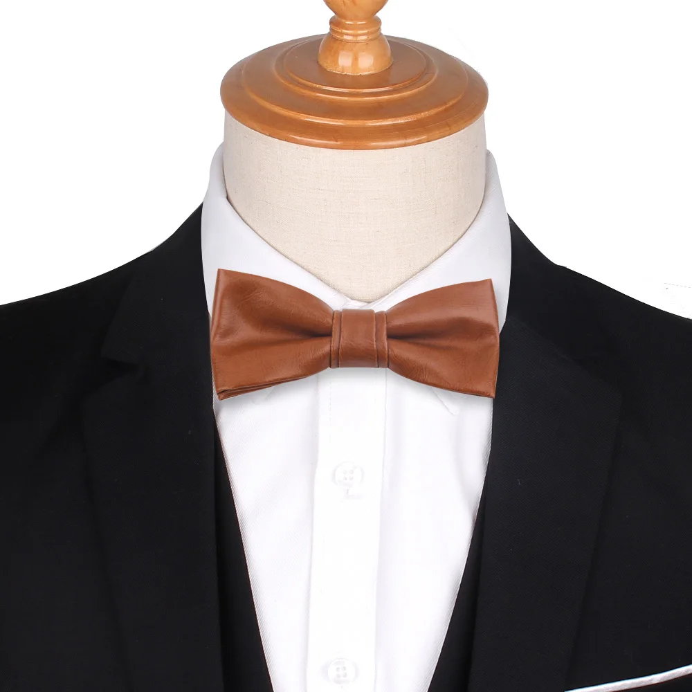 Bow Tie Abiti Classici Bowtie Per Le Donne Degli Uomini di Cuoio DELL'UNITÀ di elaborazione Legami di Arco Per La Cerimonia Nuziale Del Partito Cravatte Regolabile casual Papillon Mens cravatta