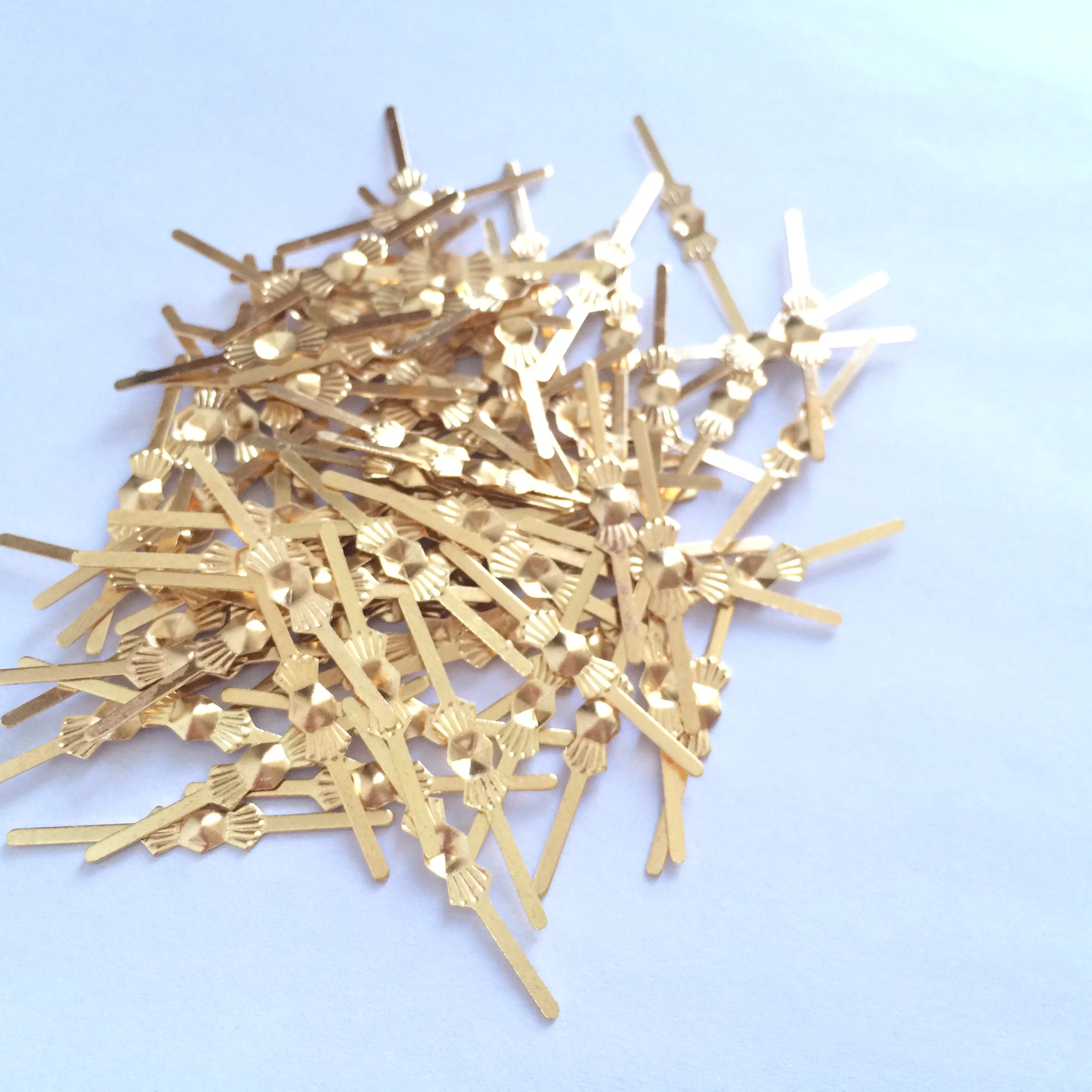 Top Quality 100pcs L25 Gold Bowtie Copper Connectors Crystal Prisms of Chandelier Lamp Parts Connectors Accessories for Crystal