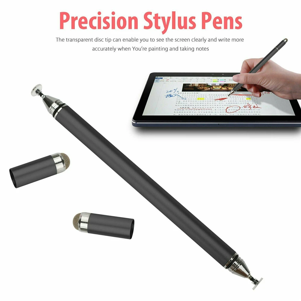 Universelle Kapazitiven Touchscreen Stift Disc Stylus Zeichnung Für iPad Tab Telefon Faser Spitze Aktive Smart Bleistift Weiß Rosa Großhandel