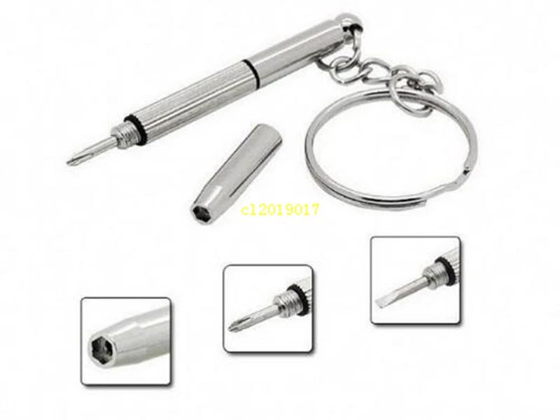 

Mobile Eyeglass Sunglasses Watch Repair Kit Tool Mini Keychain Screwdriver Tools Key Chain Glasses