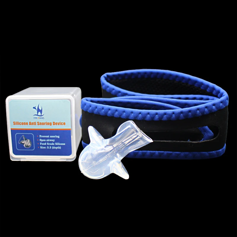 Anti Snoring Chin Strap Belt Jaw Supporter Nasal Strip CPAP+ Stop Snoring Anti Tongue Apnea Silicone for Sleep Apnea Aid