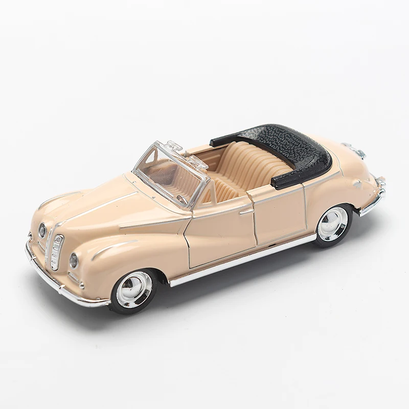 1:32 Alloy Diecast BMWS Cabriolet Vintage Car Model Classic Pull Back Car Miniature Vehicle Replica For Collection Gift for Kids