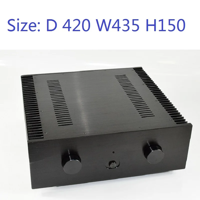 

DIY Anodized Aluminun Chassis Heat Sink DAC Decoder Enclosure Volume Control Hi-end PSU Power Amplifier Housing W435 H150 D420