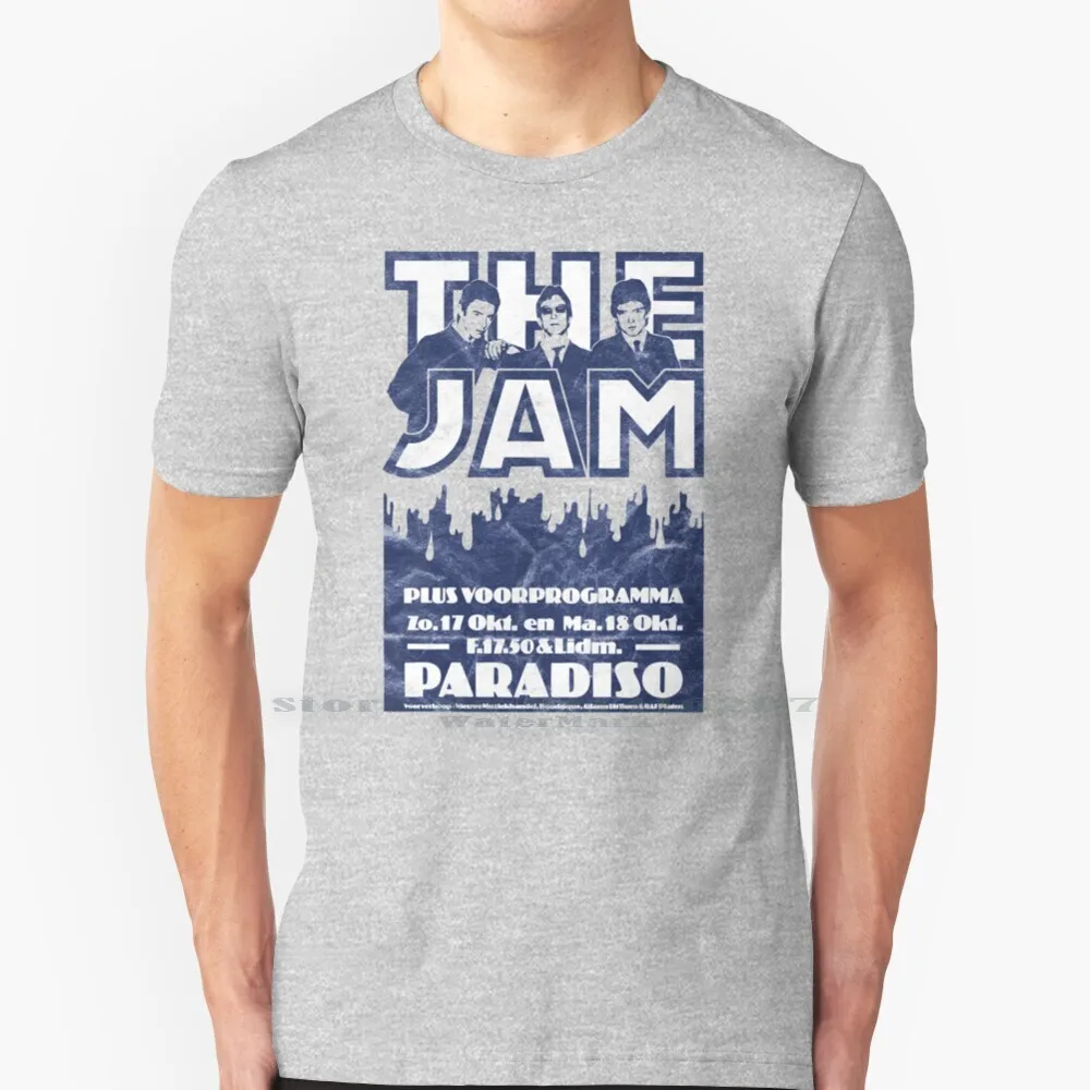 

Футболка из хлопка с надписью «Jam At The Paradiso» (Состаренный дизайн) 6XL