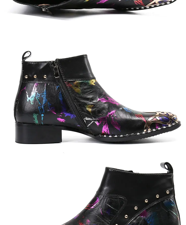 Sommer Mann spitz Frenulum Schuhe Kleid Stiefel Modell Show Schuhe Bankett Party personal isierte Rindsleder heiraten Herren schuhe – Detail 17