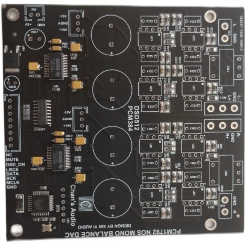 PCM1796 dual parallel DSD512 decoder board only has SMT components